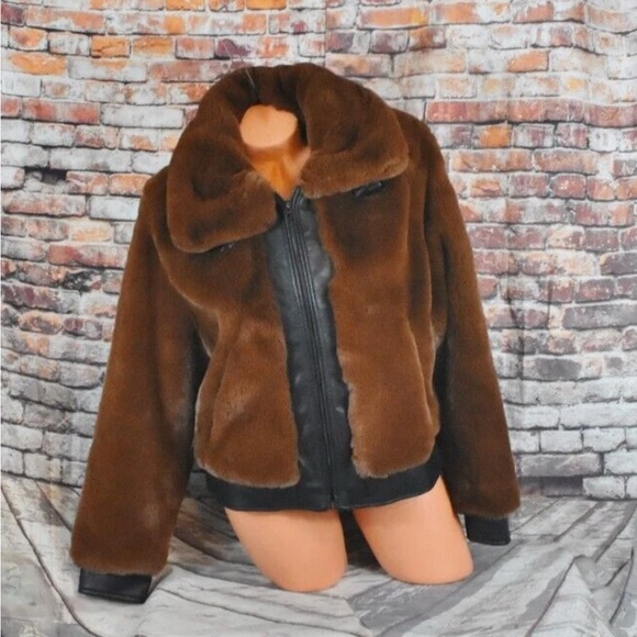 Blank NYC Jackets & Blazers - Blank NYC Chocolate Teddy Jacket
